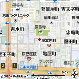 京都府京都市下京区福田寺町周辺の地図