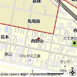 愛知県岡崎市北野町西野山5-6周辺の地図