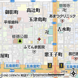 京都府京都市下京区御供石町351周辺の地図