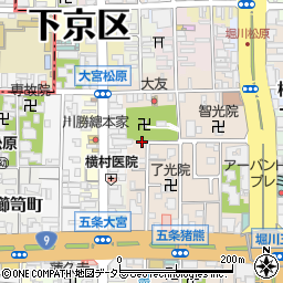 京都府京都市下京区柿本町588-90周辺の地図