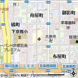 京都府京都市下京区天使突抜一丁目周辺の地図