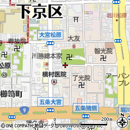 京都府京都市下京区柿本町588-91周辺の地図