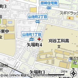 愛知県刈谷市矢場町4丁目110周辺の地図