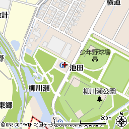愛知県豊田市畝部東町池田周辺の地図