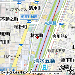 京都府京都市下京区材木町434-4周辺の地図