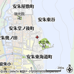 京都府京都市山科区安朱東海道町周辺の地図