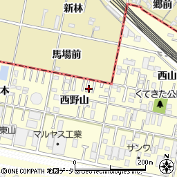愛知県岡崎市北野町西野山4-6周辺の地図