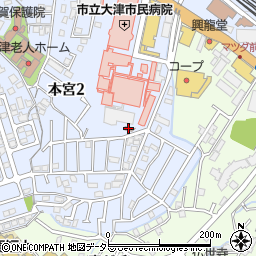 大津本宮郵便局周辺の地図