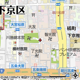 京都府京都市下京区柿本町628周辺の地図