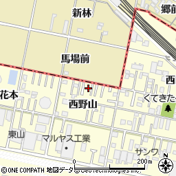 愛知県岡崎市北野町西野山5-3周辺の地図