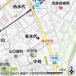 愛知県知多市八幡東水代周辺の地図