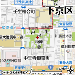京都府京都市下京区中堂寺西寺町周辺の地図