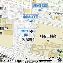 愛知県刈谷市矢場町4丁目119周辺の地図