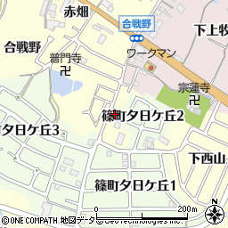 京都府亀岡市篠町篠下西山周辺の地図