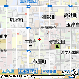 京都府京都市下京区亀屋町周辺の地図
