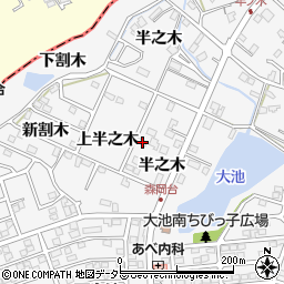 愛知県知多郡東浦町森岡上半之木44周辺の地図