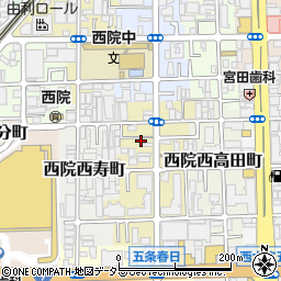 京都府京都市右京区西院寿町周辺の地図