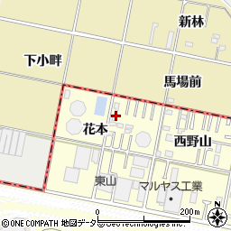 愛知県岡崎市北野町花本6周辺の地図