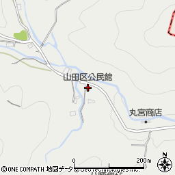 山田区公民館周辺の地図