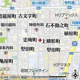 京都府京都市下京区本上神明町周辺の地図