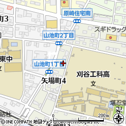 愛知県刈谷市矢場町4丁目106周辺の地図