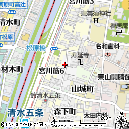 京都府京都市東山区西御門町周辺の地図