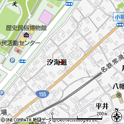 愛知県知多市八幡汐海道周辺の地図