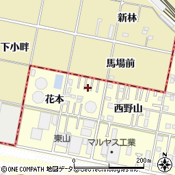 愛知県岡崎市北野町花本3周辺の地図