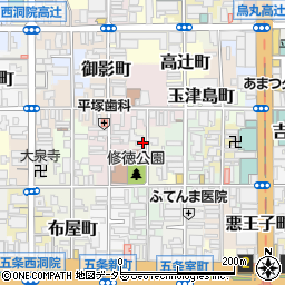 京都府京都市下京区徳万町周辺の地図