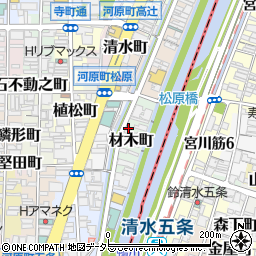 京都府京都市下京区材木町429-3周辺の地図