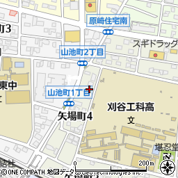 愛知県刈谷市矢場町4丁目105周辺の地図