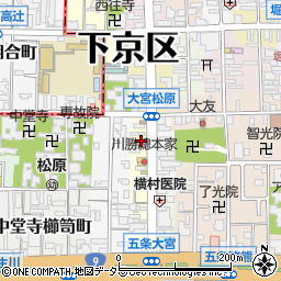 京都府京都市下京区上五条町周辺の地図