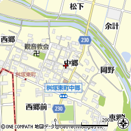 愛知県豊田市桝塚東町（中郷）周辺の地図