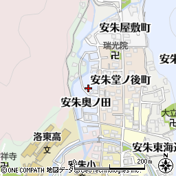 京都府京都市山科区安朱奥ノ田周辺の地図