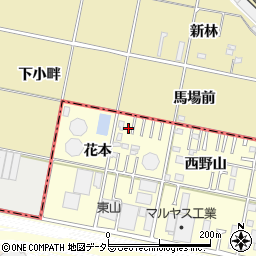 愛知県岡崎市北野町花本5周辺の地図