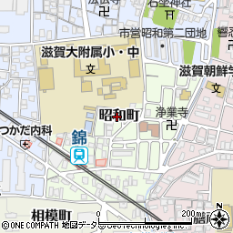滋賀県大津市昭和町周辺の地図