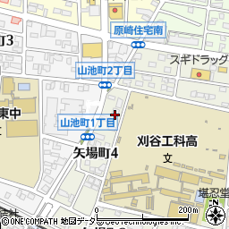 愛知県刈谷市矢場町4丁目104周辺の地図