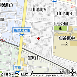 愛知県刈谷市山池町4丁目周辺の地図