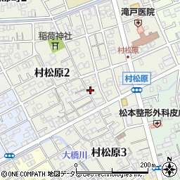 静岡県静岡市清水区村松原周辺の地図