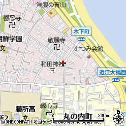 滋賀県大津市木下町7-7周辺の地図