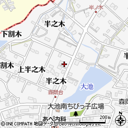 愛知県知多郡東浦町森岡上半之木56周辺の地図