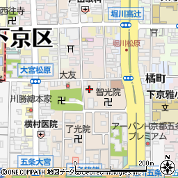 京都府京都市下京区北門前町周辺の地図
