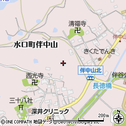 滋賀県甲賀市水口町伴中山周辺の地図