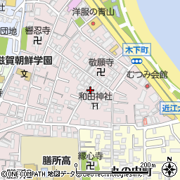 滋賀県大津市木下町7-39周辺の地図