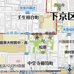 中堂寺周辺の地図