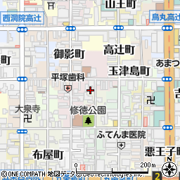 京都府京都市下京区中野之町176周辺の地図
