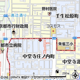 京都中堂寺郵便局周辺の地図