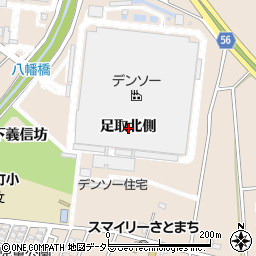 愛知県安城市里町足取北側周辺の地図
