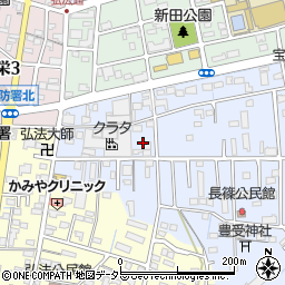 愛知県知立市長篠町新田周辺の地図