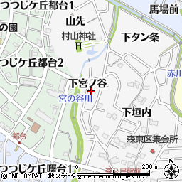 京都府亀岡市篠町森（下宮ノ谷）周辺の地図